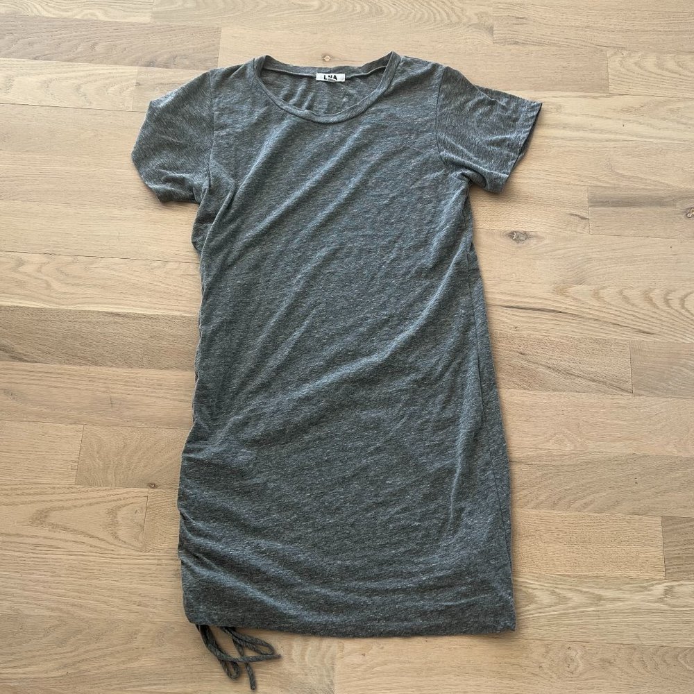 LNA gray dress with tied side